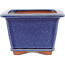 Pot à bonsaï carré bleu par Eime Yozan - 125 x 125 x 85 mm
