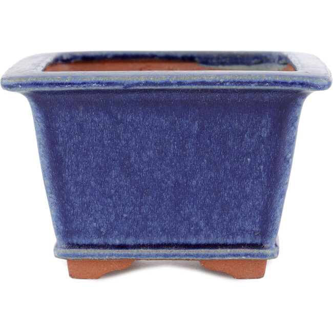Vaso bonsai quadrato blu di Eime Yozan - 125 x 125 x 85 mm