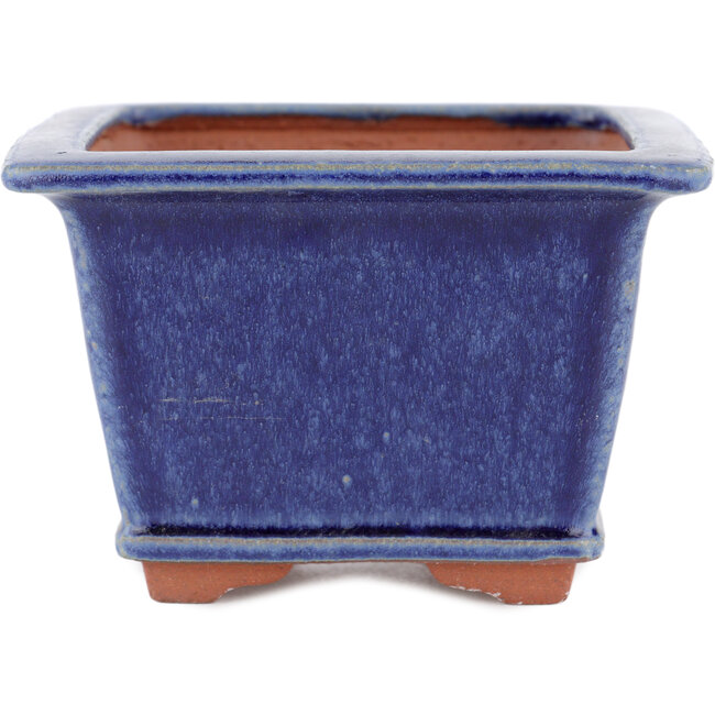 Vaso bonsai quadrato blu di Eime Yozan - 125 x 125 x 85 mm