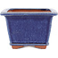 Pot à bonsaï carré bleu par Eime Yozan - 125 x 125 x 85 mm