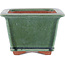 Pot à bonsaï carré vert par Eime Yozan - 125 x 125 x 85 mm