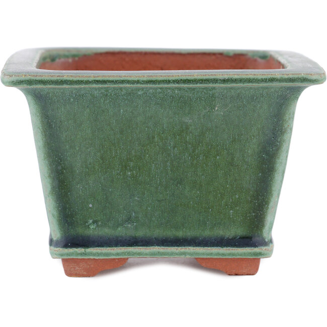 Pot à bonsaï carré vert par Eime Yozan - 125 x 125 x 85 mm