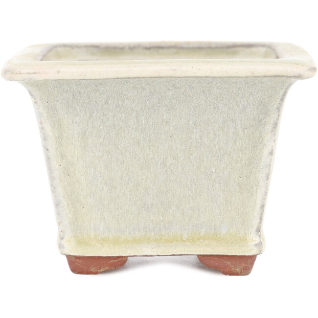 Maceta para bonsai cuadrada blanco roto de Eime Yozan - 105 x 105 x 70 mm