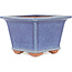 Pot à bonsaï carré bleu par Eime Yozan - 105 x 105 x 70 mm