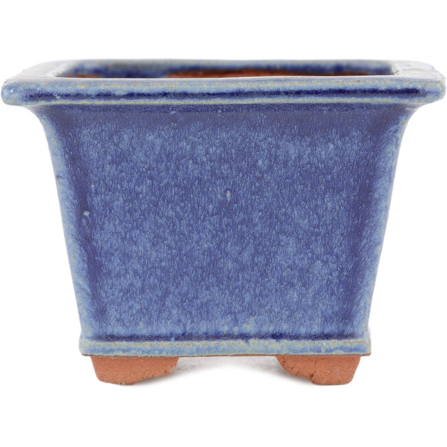 Pot à bonsaï carré bleu par Eime Yozan - 105 x 105 x 70 mm