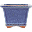 Pot à bonsaï carré bleu par Eime Yozan - 105 x 105 x 70 mm