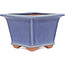 Pot à bonsaï carré bleu par Eime Yozan - 105 x 105 x 70 mm