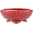 Pot à bonsaï carré rouge par Eime Yozan - 120 x 120 x 50 mm