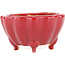 Pot à bonsaï Lotus rouge par Eime Yozan - 105 x 105 x 60 mm