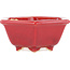Pot à bonsaï hexagonal rouge par Eime Yozan - 105 x 105 x 50 mm