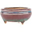 Round multicolor bonsai pot by Eime Yozan - 60 x 60 x 25 mm