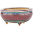 Round multicolor bonsai pot by Eime Yozan - 60 x 60 x 25 mm