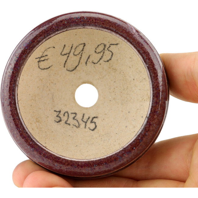 Round multicolor bonsai pot by Eime Yozan - 60 x 60 x 25 mm