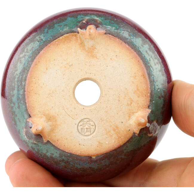 Pot à bonsaï rond multicolore par Eime Yozan - 60 x 60 x 25 mm