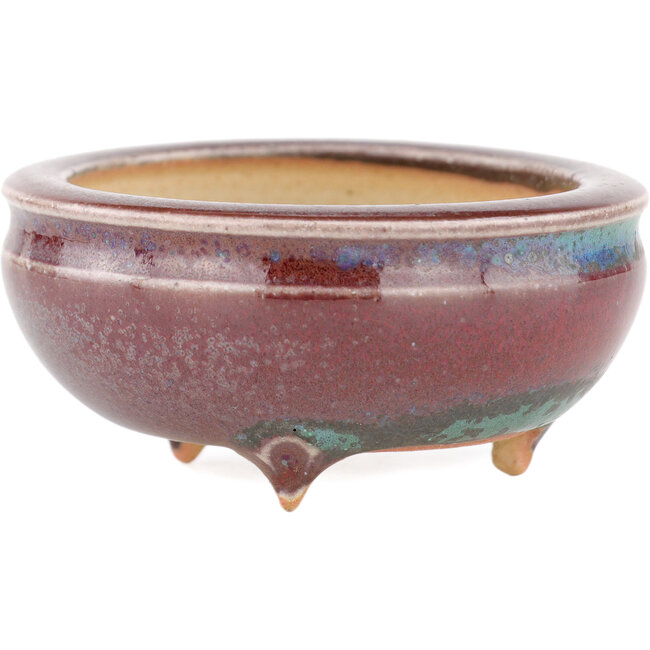 Vaso bonsai rotondo multicolore di Eime Yozan - 60 x 60 x 25 mm