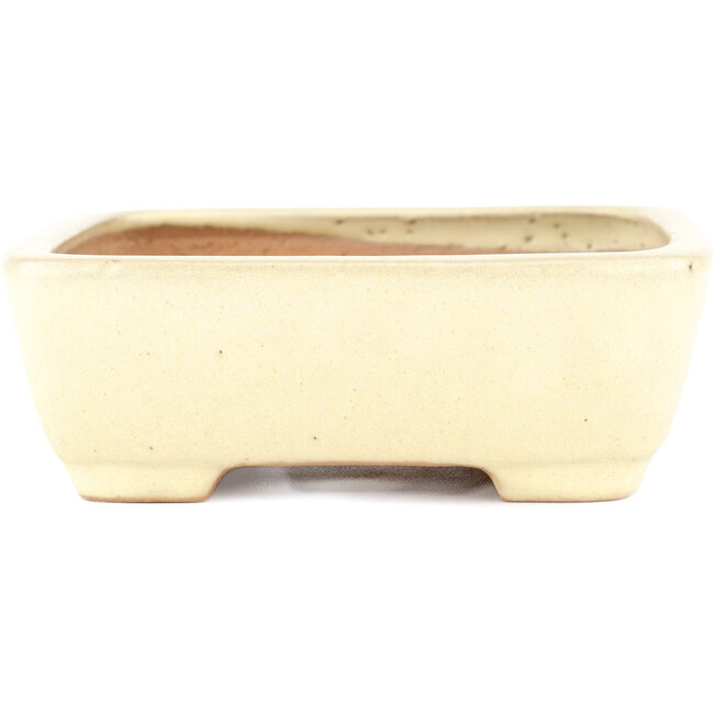 Rechthoekige beige bonsaipot van Yamafusa - 162 x 135 x 43 mm