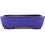 Rectangular blue bonsai pot by Yamafusa - 163 x 135 x 45 mm