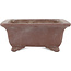 Rectangular unglazed bonsai pot by Yamaaki - 190 x 150 x 60 mm