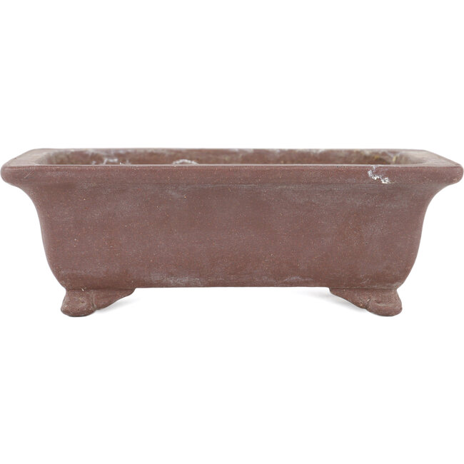 Rectangular unglazed bonsai pot by Yamaaki - 190 x 150 x 60 mm