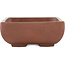 Rectangular unglazed bonsai pot - 170 x 115 x 45 mm