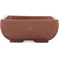 Rectangular unglazed bonsai pot - 170 x 115 x 45 mm