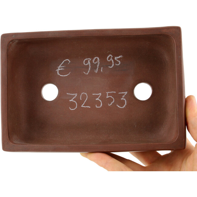Vaso bonsai rettangolare non smaltato - 170 x 115 x 45 mm