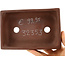 Maceta para bonsái rectangular sin esmaltar - 170 x 115 x 45 mm