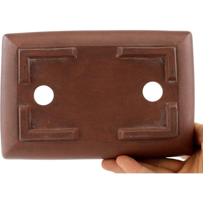 Rechteckiger, unglasierter Bonsaitopf – 170 x 115 x 45 mm