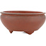 Round unglazed bonsai pot - 90 x 90 x 40 mm