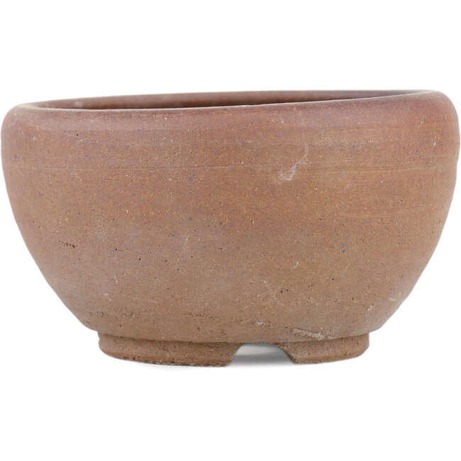 Round unglazed bonsai pot by Bizanyaki - 100 x 100 x 50 mm