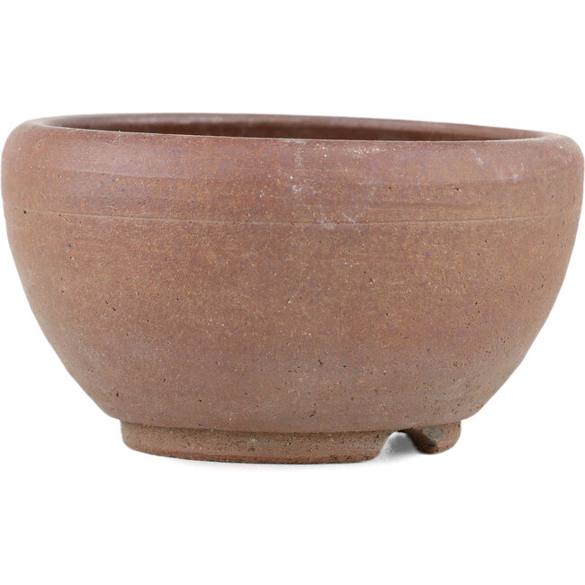 Vaso bonsai rotondo non smaltato di Bizanyaki - 100 x 100 x 50 mm