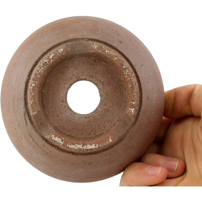 Vaso bonsai rotondo non smaltato di Bizanyaki - 100 x 100 x 50 mm