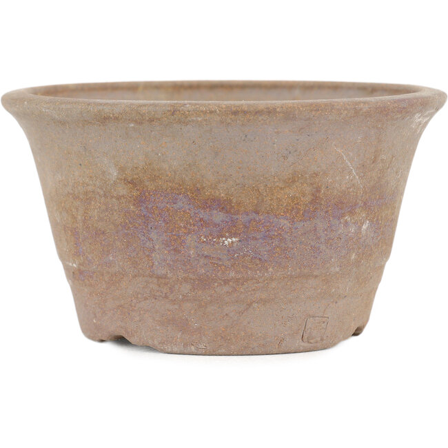 Pot à bonsaï rond non émaillé par Bizanyaki - 112 x 112 x 55 mm