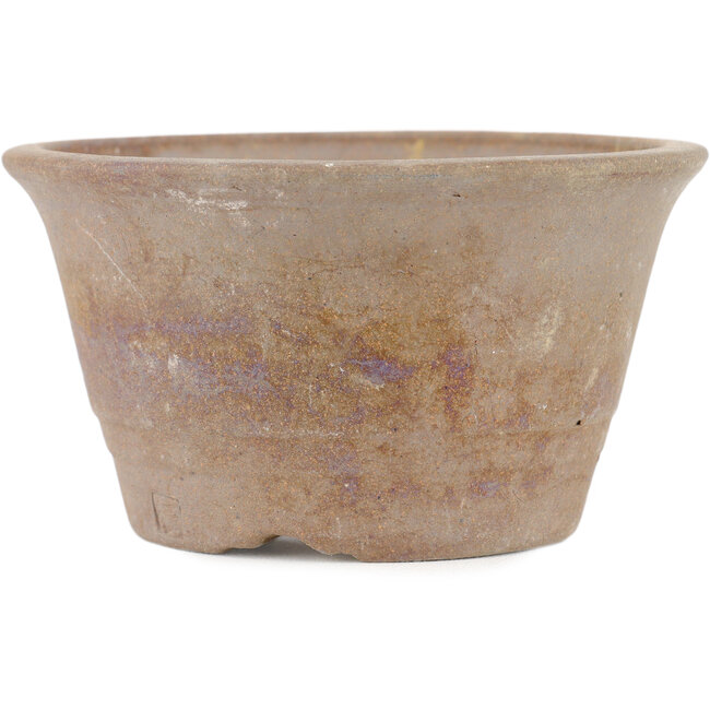 Pot à bonsaï rond non émaillé par Bizanyaki - 112 x 112 x 55 mm