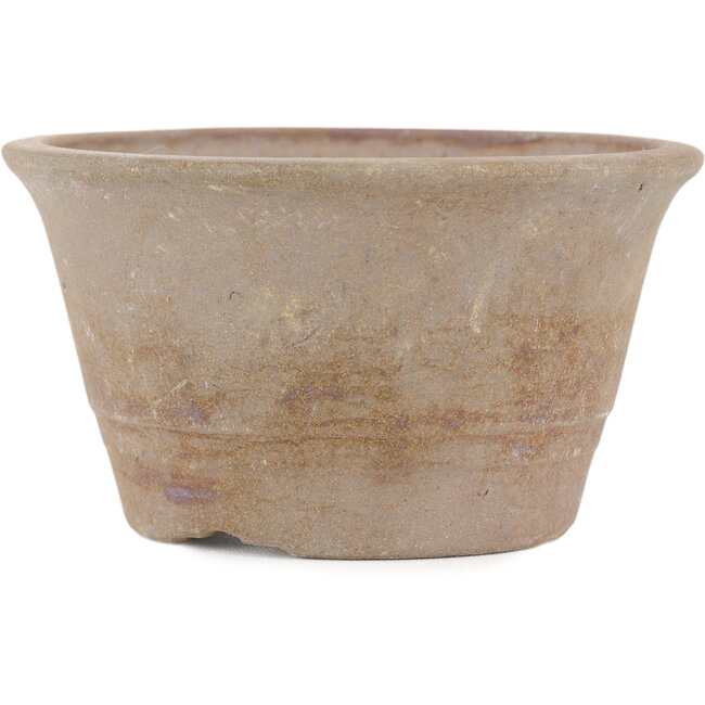 Vaso bonsai rotondo non smaltato di Bizanyaki - 112 x 112 x 55 mm