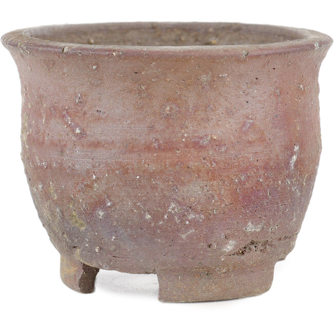 Vaso bonsai rotondo non smaltato di Bizanyaki - 82 x 82 x 61 mm