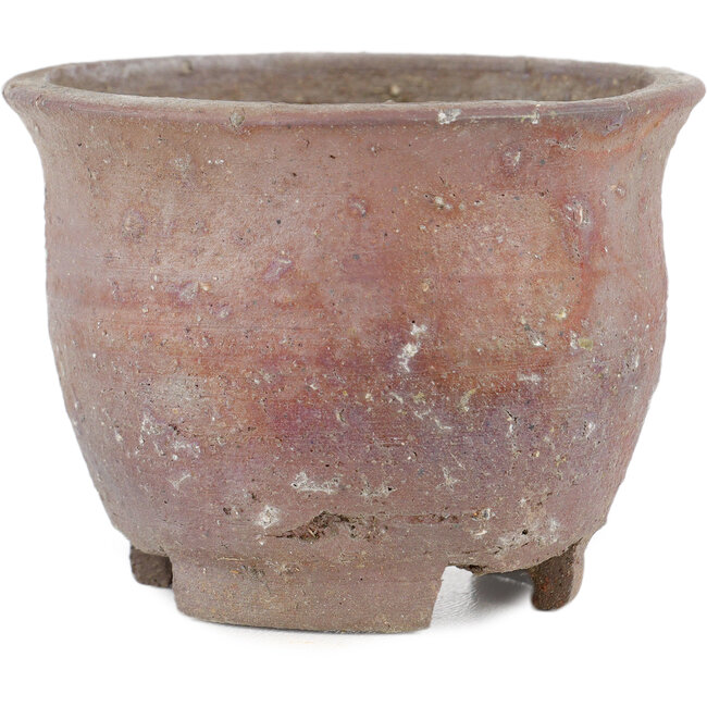 Maceta para bonsái redonda sin esmaltar de Bizanyaki - 82 x 82 x 61 mm