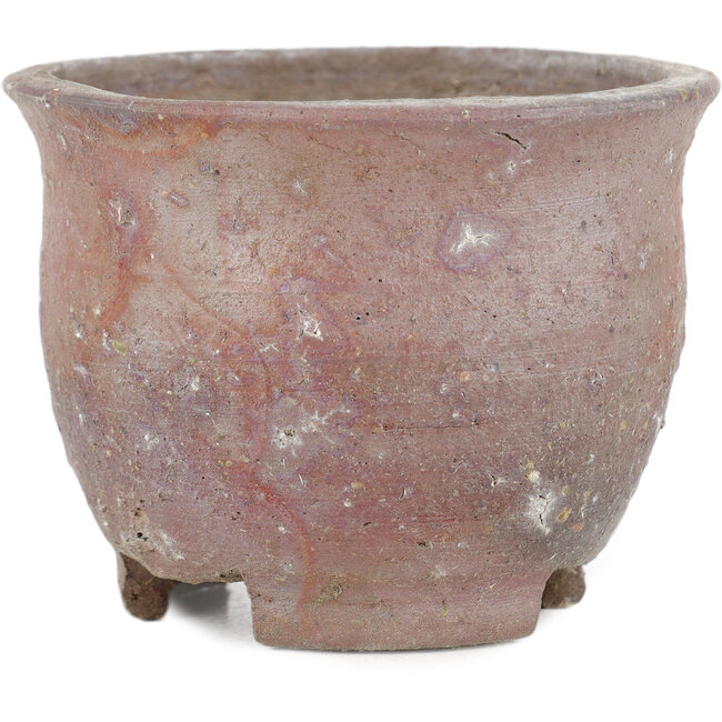 Runder, unglasierter Bonsaitopf von Bizanyaki – 82 x 82 x 61 mm