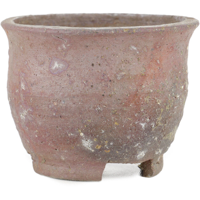Runder, unglasierter Bonsaitopf von Bizanyaki – 82 x 82 x 61 mm