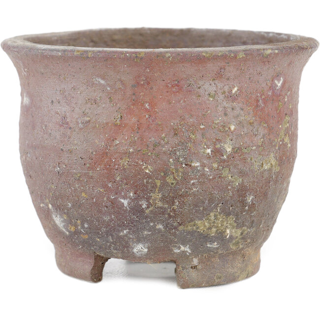 Round unglazed bonsai pot by Bizanyaki - 82 x 82 x 61 mm