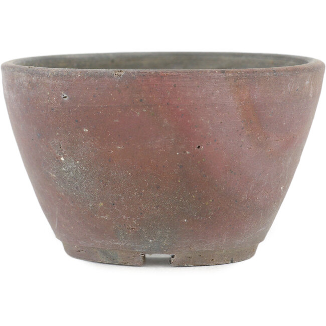 Maceta para bonsái redonda sin esmaltar de Bizanyaki - 82 x 82 x 50 mm