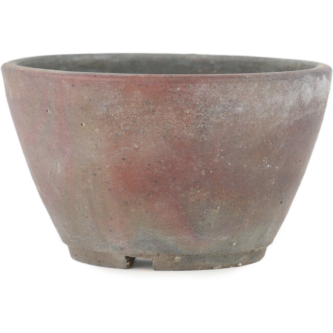 Maceta para bonsái redonda sin esmaltar de Bizanyaki - 82 x 82 x 50 mm