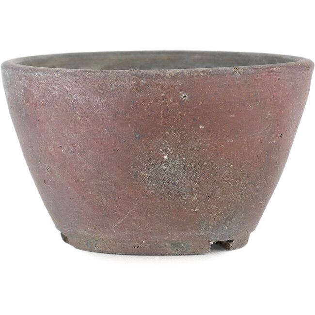 Runder, unglasierter Bonsaitopf von Bizanyaki – 82 x 82 x 50 mm