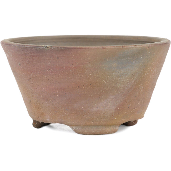Maceta para bonsái redonda sin esmaltar de Bizanyaki - 80 x 80 x 40 mm