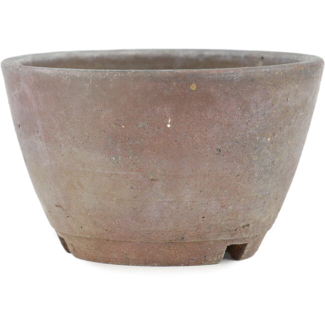 Runder, unglasierter Bonsaitopf von Bizanyaki – 86 x 86 x 52 mm