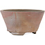 Ronde ongeglazuurde bonsaipot van Bizanyaki - 80 x 80 x 40 mm