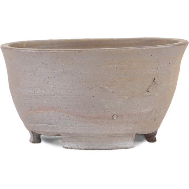 Maceta para bonsái redonda sin esmaltar de Bizanyaki - 90 x 90 x 45 mm