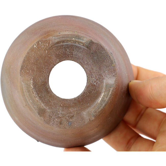 Runder, unglasierter Bonsaitopf von Bizanyaki – 80 x 80 x 40 mm