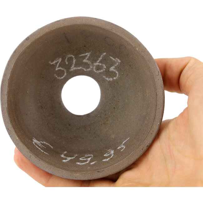 Pot à bonsaï rond non émaillé par Bizanyaki - 90 x 90 x 45 mm