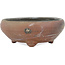 Round unglazed bonsai pot by Bizanyaki - 85 x 85 x 32 mm